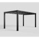 Pérgola autoportante con cubierta retráctil motorizada de aluminio negro grafito 3x4m - X-METAL