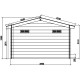 Caseta de madera de composite 28 mm gris oscuro de 14,44m² puerta de doble de aluminio y doble acristalamiento - WoodLife