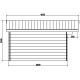 Caseta de madera de composite 28 mm gris oscuro de 14,44m² puerta de doble de aluminio y doble acristalamiento - WoodLife