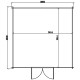 Caseta de madera de composite 28 mm gris oscuro de 14,44m² puerta de doble de aluminio y doble acristalamiento - WoodLife