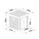 Caseta de jardín de acero galvanizado Kosto 5,29 m² gris oscuro + kit de anclaje - X-Metal