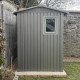 Caseta de jardín de acero galvanizado Roka 4,08m² + kit de anclaje - X-Métal