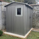 Caseta de jardín de acero galvanizado Roka 4,08m² + kit de anclaje - X-Métal