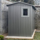 Caseta de jardín de acero galvanizado Roka 4,08m² + kit de anclaje - X-Métal