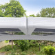 Cochera doble de 30 m² en aluminio lacado blanco y policarbonato transparente EAGLE - X-METAL