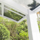 Cochera doble de 30 m² en aluminio lacado blanco y policarbonato transparente EAGLE - X-METAL