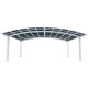 Cochera doble de 30 m² en aluminio lacado blanco y policarbonato transparente EAGLE - X-METAL