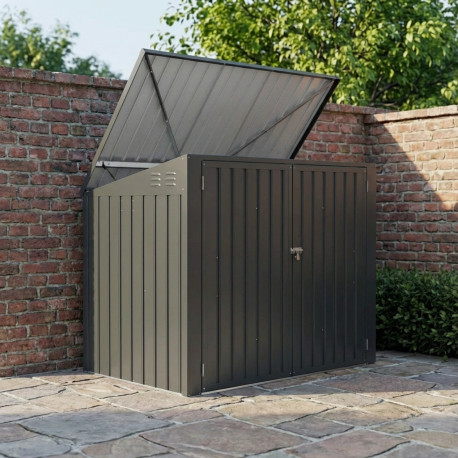 Cofre de jardín multifuncional 2300L de acero galvanizado - X-METAL