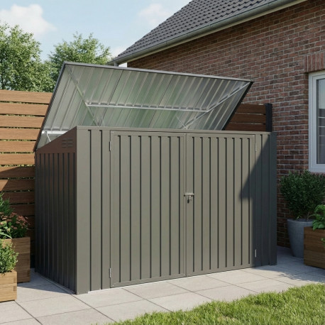 Cofre de jardín multifuncional 3150L de acero galvanizado - X-METAL