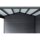 Caseta de jardín en madera composite y aluminio gris oscuro, 7,8m² + 7,8m² de terraza - Woodlife Garden