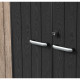 Caseta de jardín de resina cepillada efecto madera WOODIZY 6,03m² con claraboya y suelo - JOBU