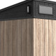 Caseta de jardín de resina cepillada efecto madera WOODIZY 6,03m² con claraboya y suelo - JOBU