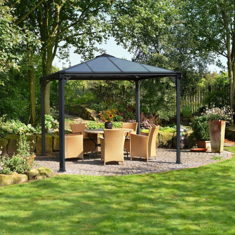 Pérgola de aluminio y policarbonato 295x295cm Palermo™ 3000 - Canopia