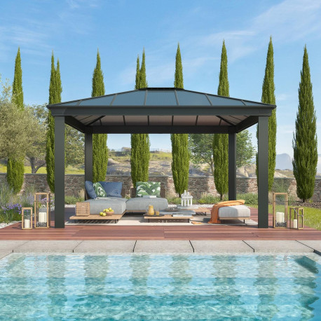Pérgola de aluminio y policarbonato Dallas 4300 – Canopia