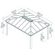 Pérgola de aluminio y policarbonato aislante 488x364cm Dallas 4900 - Palram