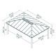 Pérgola de aluminio y policarbonato aislante 426x364cm Dallas 4300 - Palram