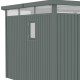 Caseta de jardín de acero galvanizado Kosto verde salvia, 8,64 m² + kit de anclaje - X-METAL