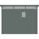 Caseta de jardín de acero galvanizado Kosto verde salvia, 8,64 m² + kit de anclaje - X-METAL