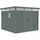 Caseta de jardín de acero galvanizado Kosto verde salvia, 8,64 m² + kit de anclaje - X-METAL