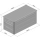 Cofre de jardín de HDPE Sunlife 645 L color crema y gris - Jobu