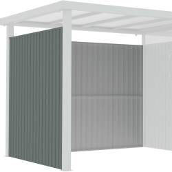 Paredes adicionales de acero galvanizado verde salvia de 0,4 mm para caseta Kosto de 211 cm de ancho - X-METAL