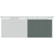 Paredes adicionales de acero galvanizado verde salvia de 0,4 mm para caseta Kosto de 275 cm de ancho - X-METAL