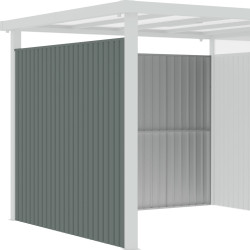Paredes adicionales de acero galvanizado verde salvia de 0,4 mm para caseta Kosto de 275 cm de ancho - X-METAL