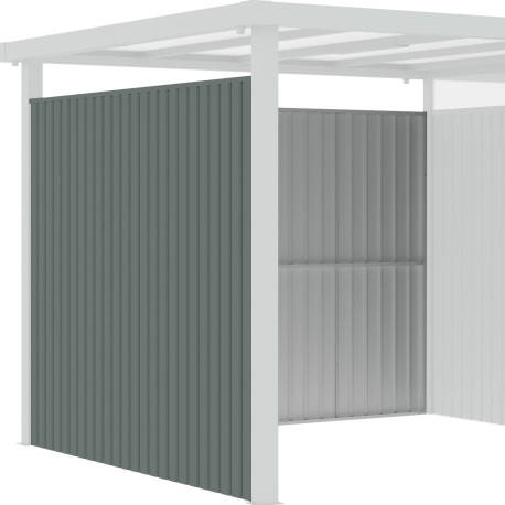 Paredes adicionales de acero galvanizado verde salvia de 0,4 mm para caseta Kosto de 275 cm de ancho - X-METAL