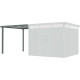 Cobertizo de 275 x 294 cm de acero galvanizado en color verde salvia para caseta Kosto de 8,64 m² - X-METAL