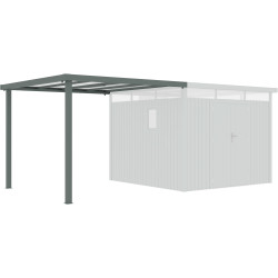 Cobertizo de 275 x 294 cm de acero galvanizado en color verde salvia para caseta Kosto de 8,64 m² - X-METAL