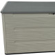 Cofre de jardín de HDPE Sunlife 645 L color crema y gris - Jobu