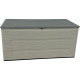 Cofre de jardín de HDPE Sunlife 645 L color crema y gris - Jobu
