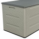 Cofre de jardín de HDPE Sunlife 645 L color crema y gris - Jobu