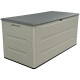Cofre de jardín de HDPE Sunlife 645 L color crema y gris - Jobu