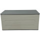 Cofre de jardín de HDPE Sunlife 645 L color crema y gris - Jobu