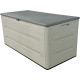 Cofre de jardín de HDPE Sunlife 645 L color crema y gris - Jobu