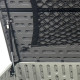 Cofre de jardín de HDPE Sunlife 645 L color crema y gris - Jobu