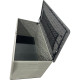 Cofre de jardín de HDPE Sunlife 645 L color crema y gris - Jobu
