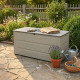 Cofre de jardín de HDPE Sunlife 645 L color crema y gris - Jobu