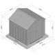 Caseta de jardín HDPE Sunlife 6,15m² crema y marrón + suelo - JOBU