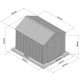 Caseta de jardín HDPE Sunlife 7,8m² crema y marrón + suelo - JOBU
