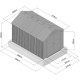 Caseta de jardín HDPE Sunlife 9,5m² crema y marrón + suelo - JOBU