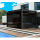 Toldo lateral gris antracita 370cm para pérgola bioclimática de aluminio - X-METAL