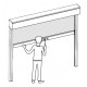 Toldo lateral gris antracita 370cm para pérgola bioclimática de aluminio - X-METAL