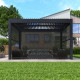 Toldo lateral motorizado gris antracita 370cm para pérgola bioclimática de aluminio - X-METAL