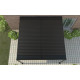 Pérgola bioclimática adosada de aluminio gris antracita 4x3m - 250 cm de altura - X-METAL