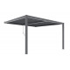 Pérgola bioclimática adosada de aluminio gris antracita 4x4m - 250 cm de altura - X-METAL