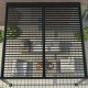 Pérgola bioclimática adosada de aluminio gris antracita 4x4m - 250 cm de altura - X-METAL