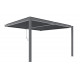 Pérgola bioclimática adosada de aluminio gris antracita 4x4m - 250 cm de altura - X-METAL