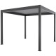 Pérgola bioclimática autoportante motorizada de aluminio gris antracita 4x4m - con mando a distancia - X-METAL